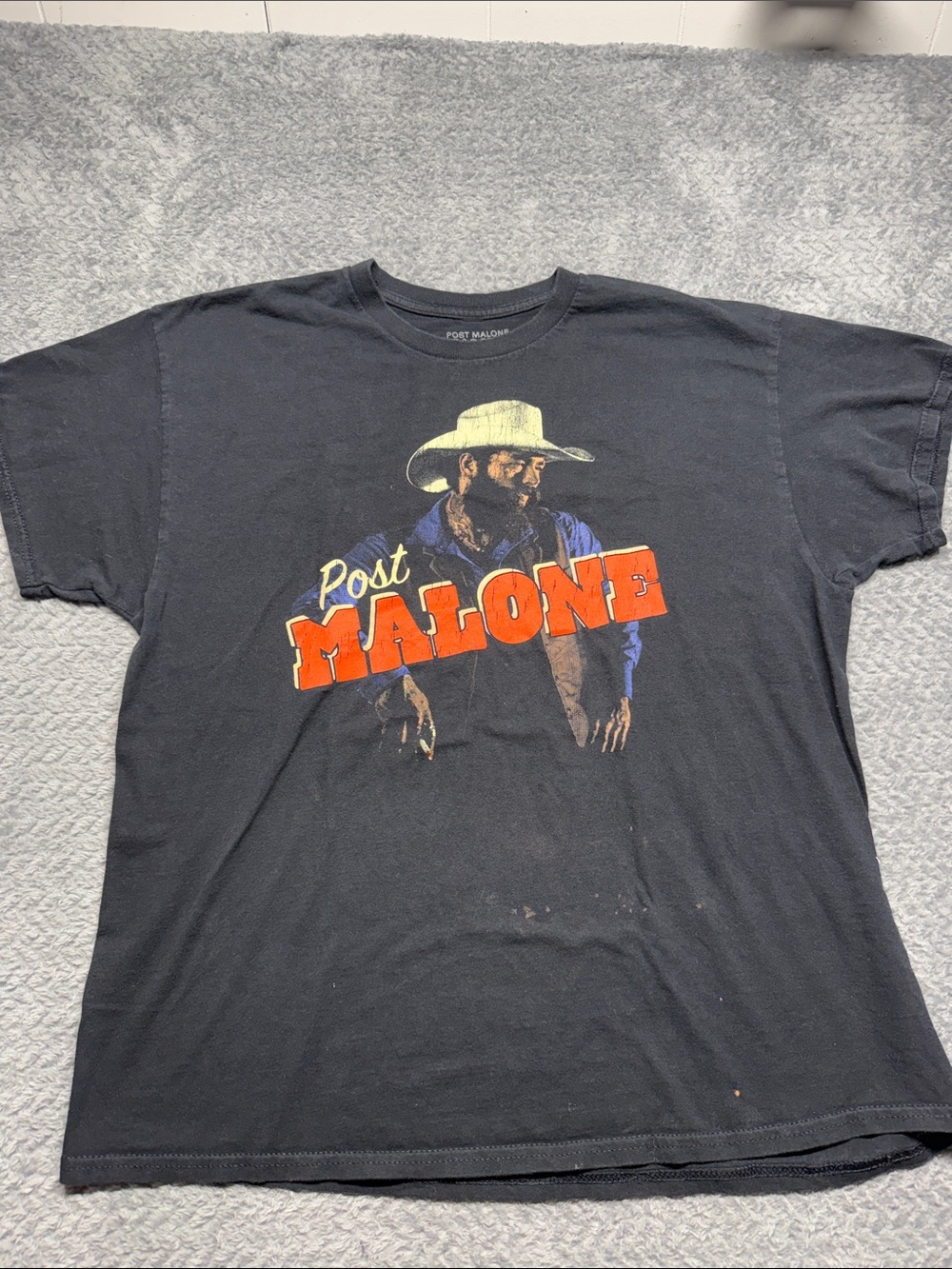 Post Malone 2025 Black Graphic Short Sleeve Tee